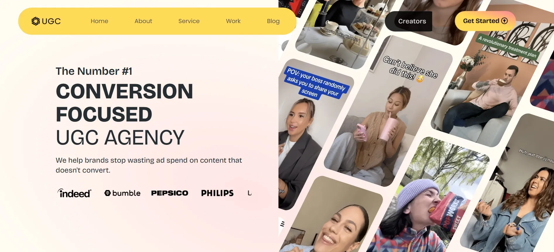 The UGC Agency creator-led paid social ad production.
