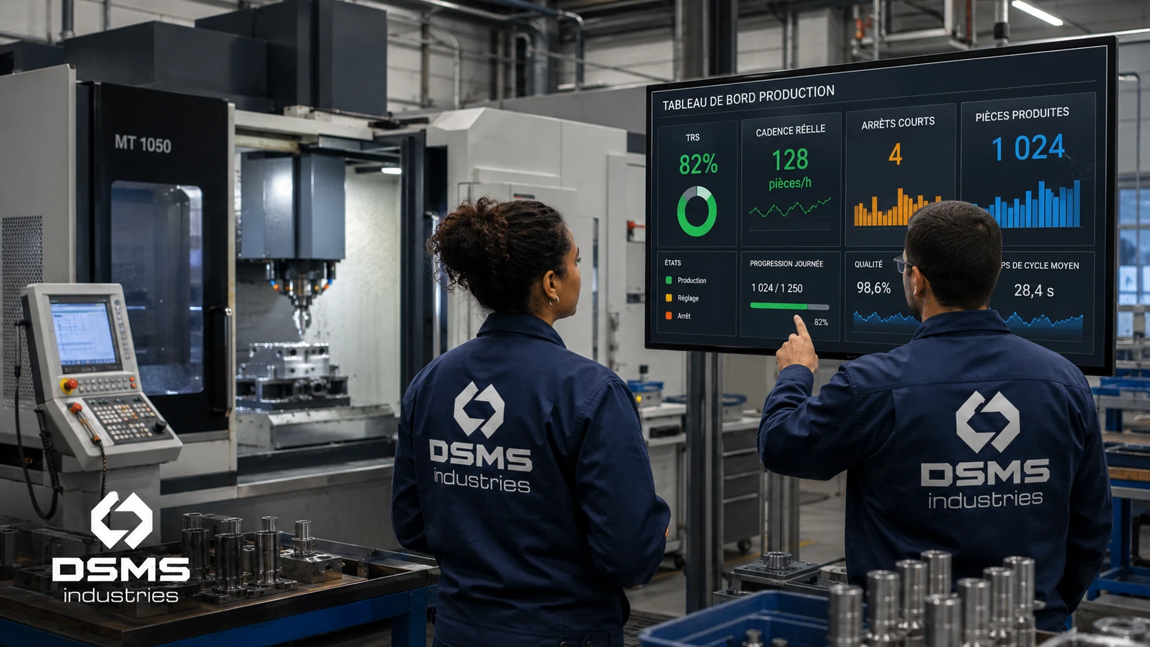Améliorer le TRS en usinage grâce aux données d’une machine CNC