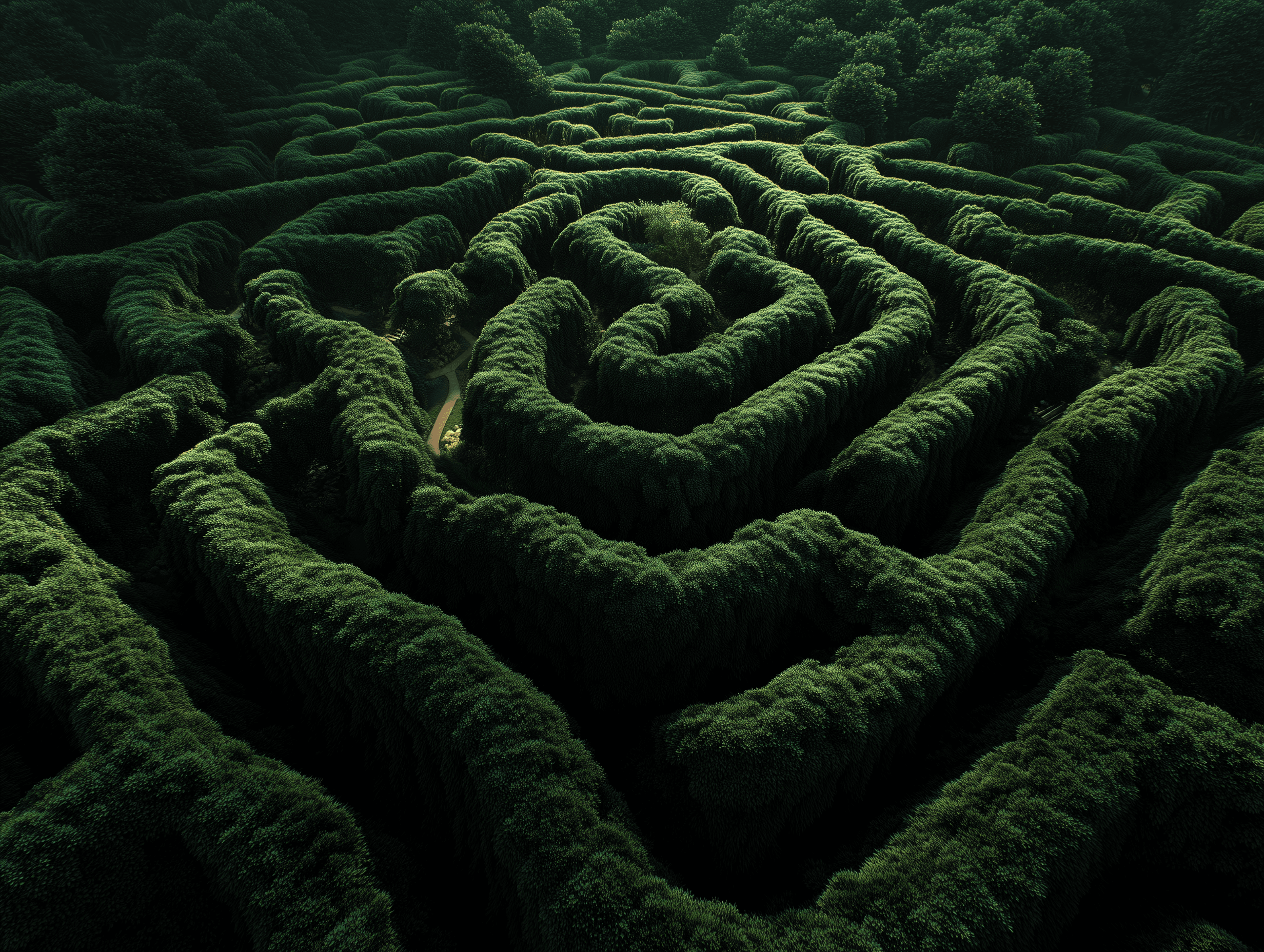 Close-up of lush, dark green leaves, some glossy and wet, against a muted background.