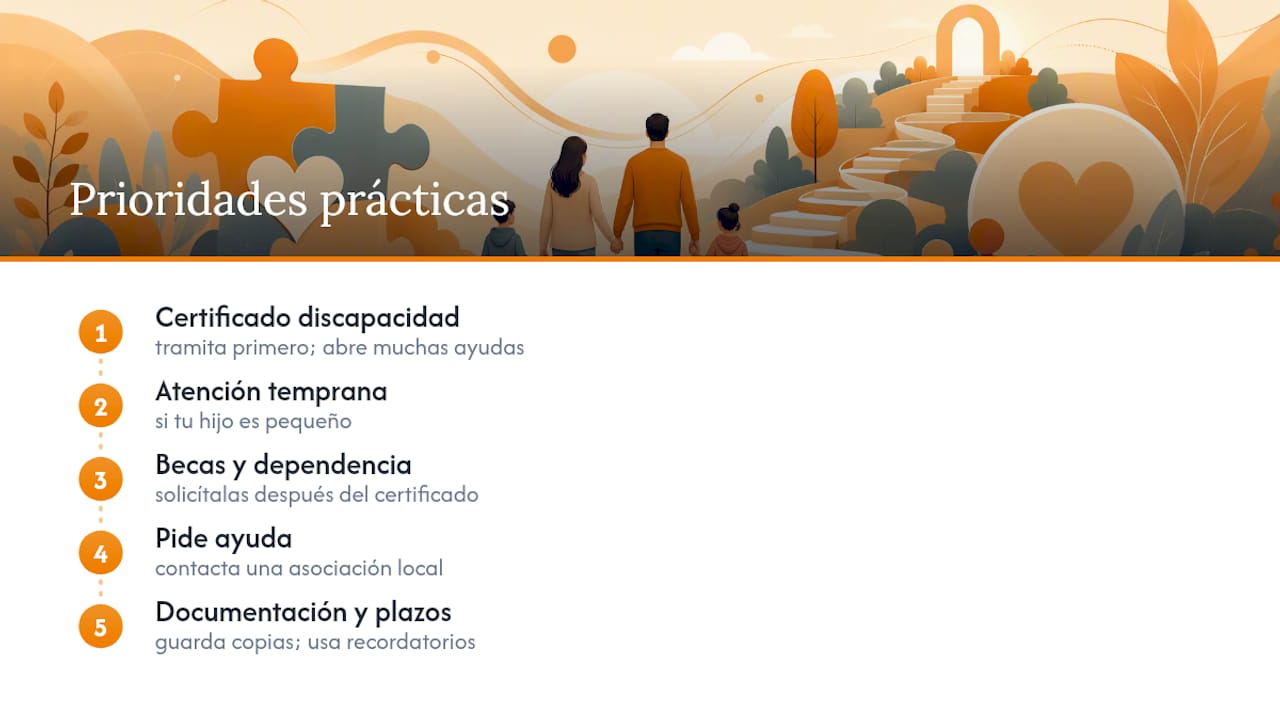 Prioridades prácticas desde la voz de un cuidador — overview diagram