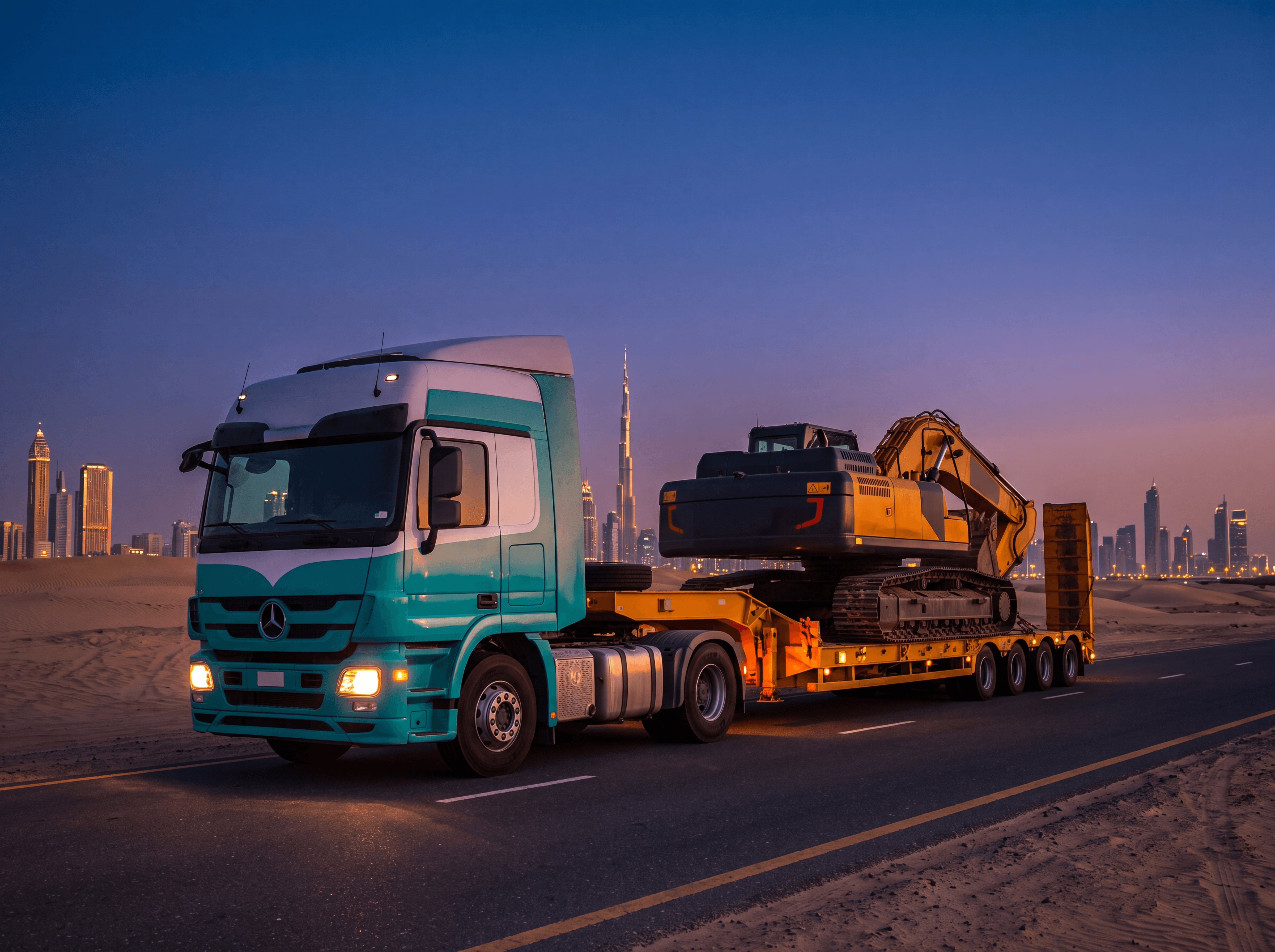 Heavy machinery transport and site loading