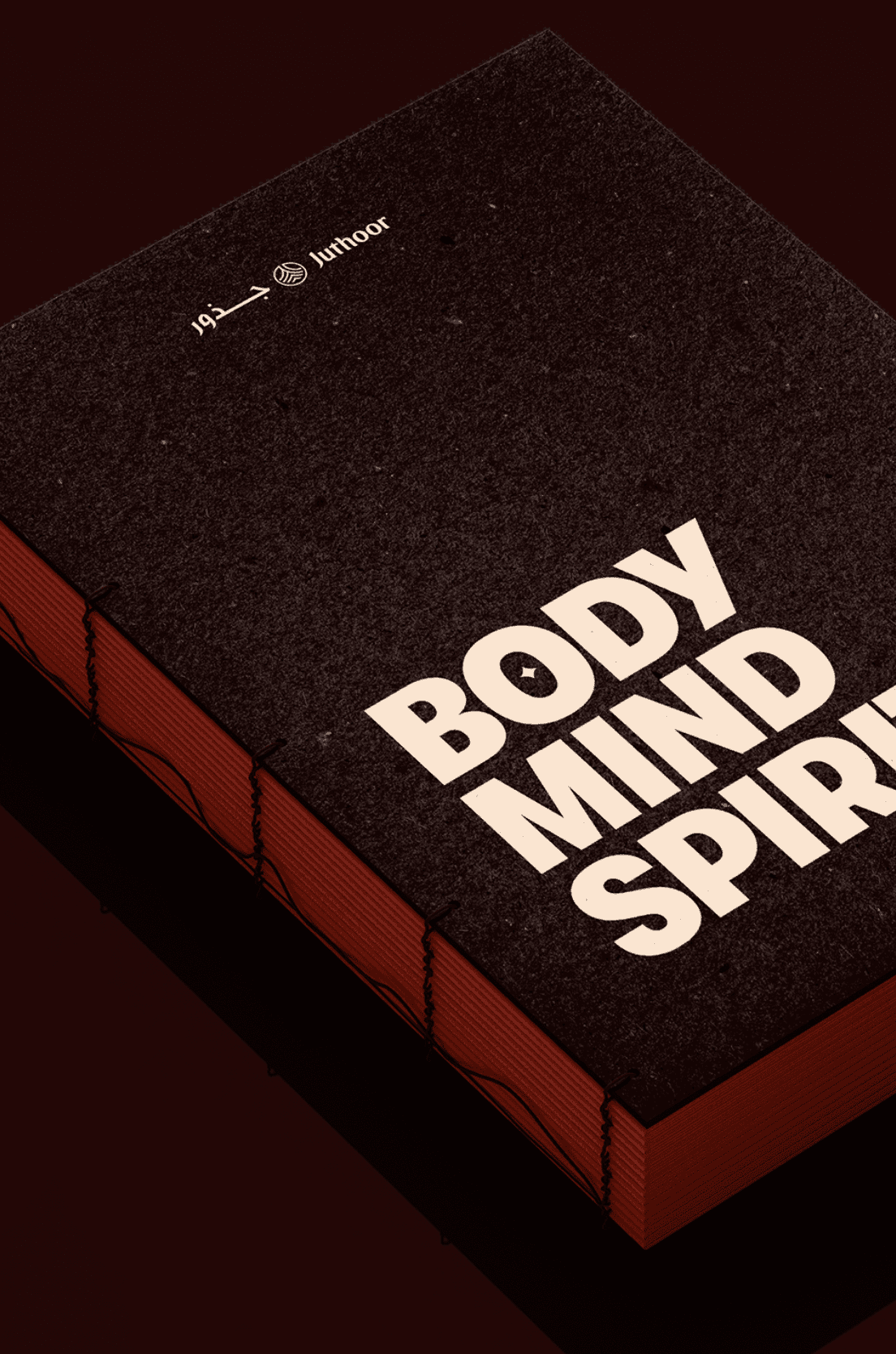 Book discussing the connection between body, mind, and spirit for Juthoor wellness brand, emphasizing naturopathy and nature’s healing power, designed by The Tomorrow Agency