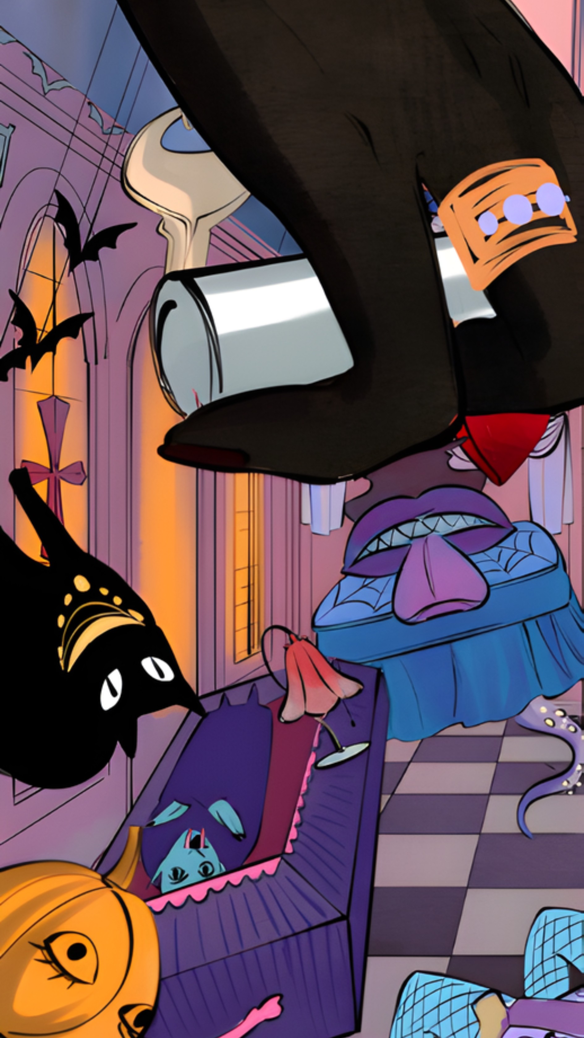 A colored sketched scene shows a black 3D hand grabbing a lipstick