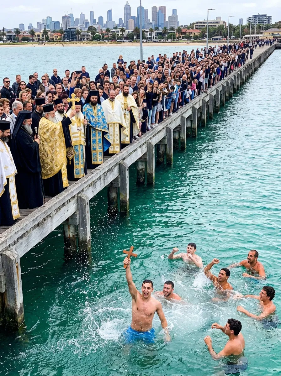 Epiphany celebrations at the pier in Rye near Melbourne