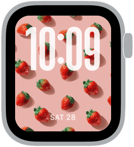 A selection from the berry picnic apple watch face collection