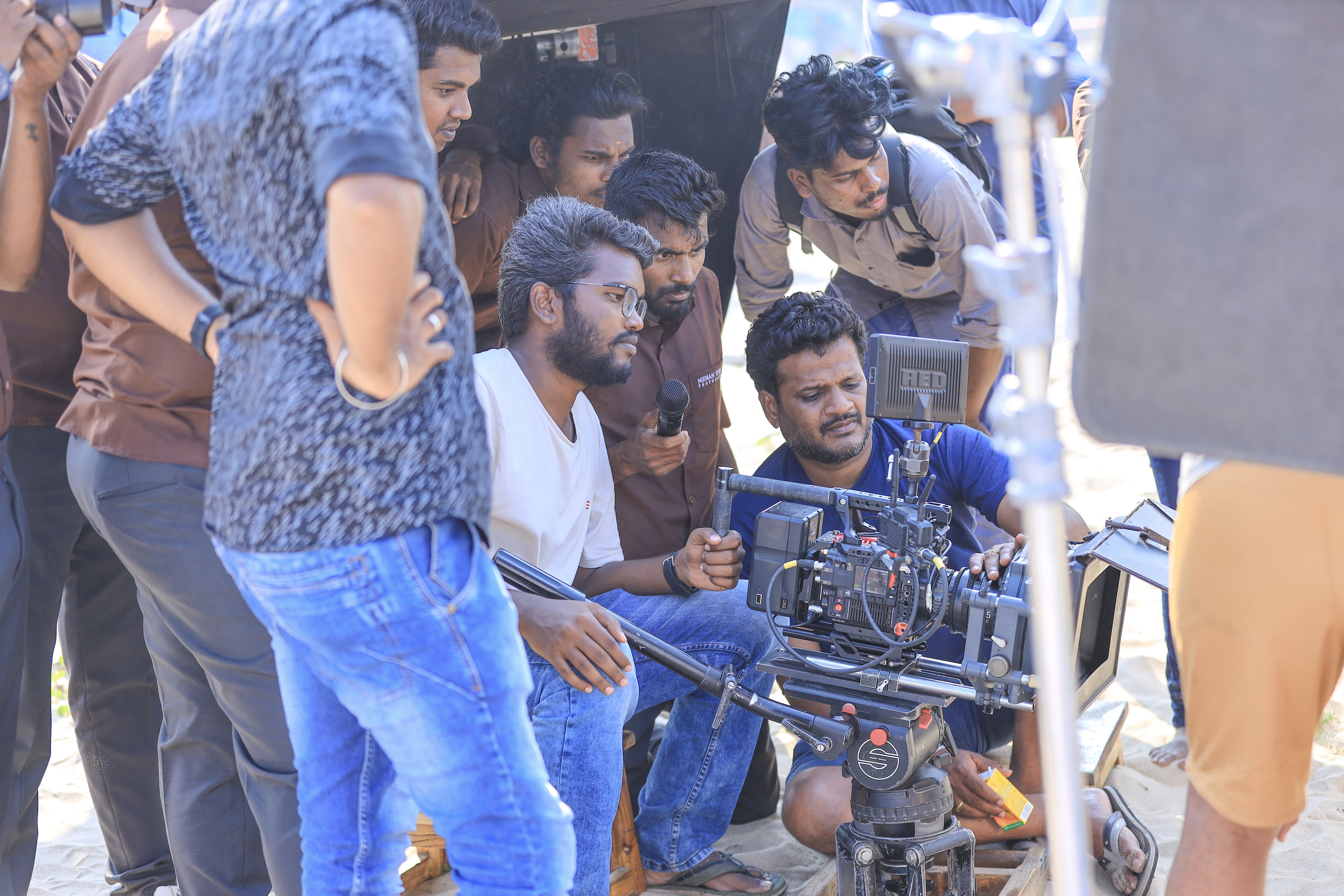 Athlete winning a race