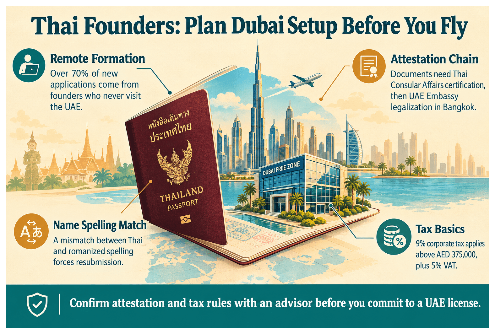 Infographic: What Thai Founders Need to Know Before Setting Up in Dubai