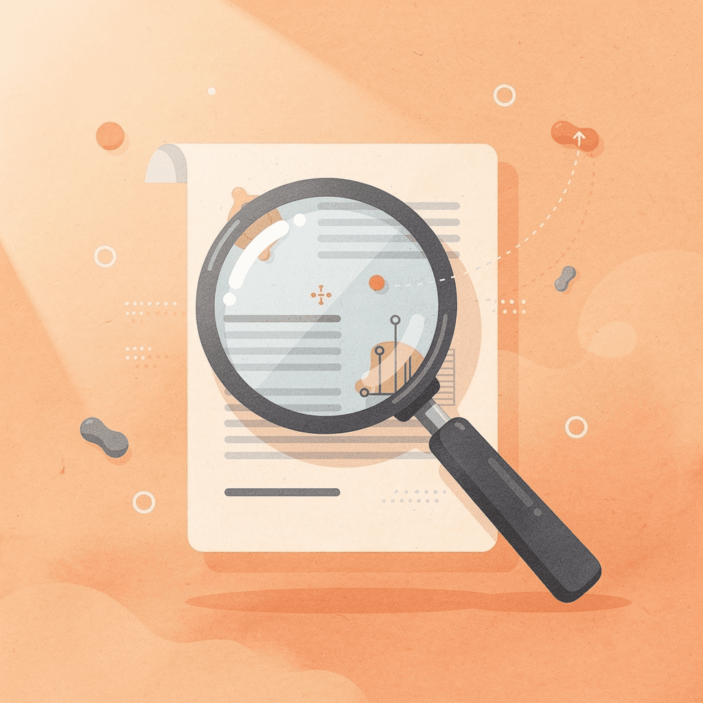 Magnifying glass examining SEO results for validation - SEO Agency For Accountants