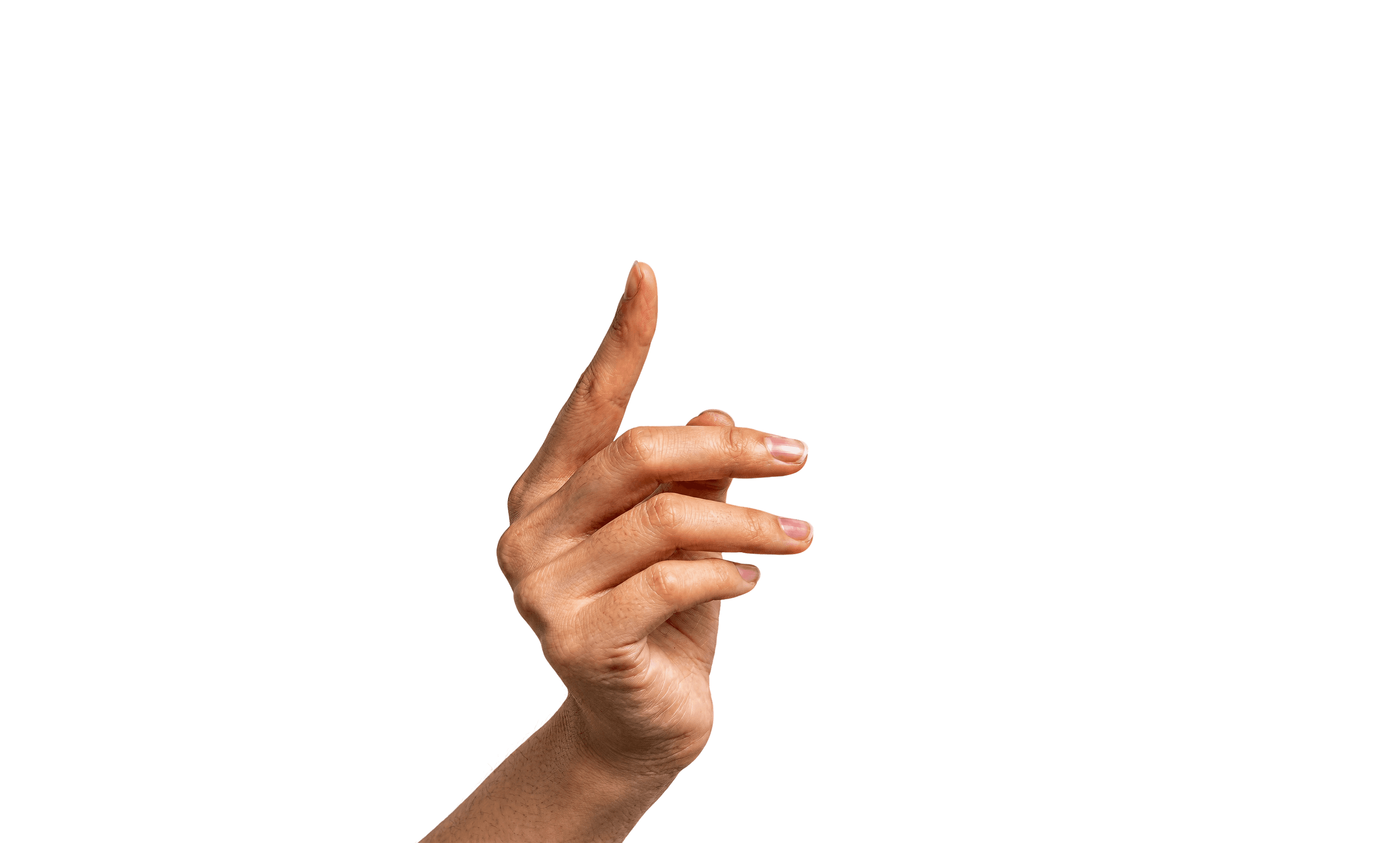 hand gesture holding chalant product