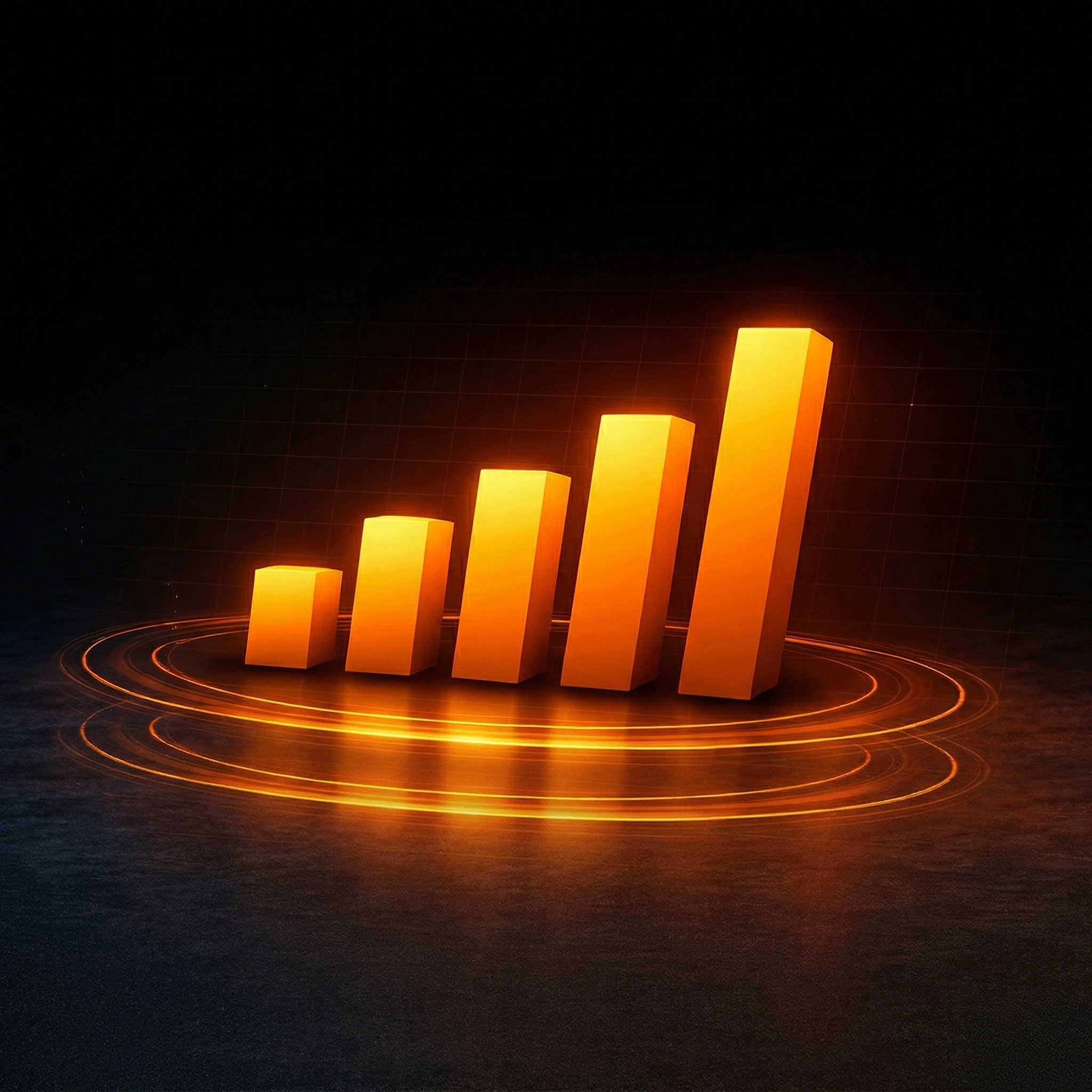 Gráfica de crecimiento que representa brandformance: construir marca mientras se generan resultados medibles.