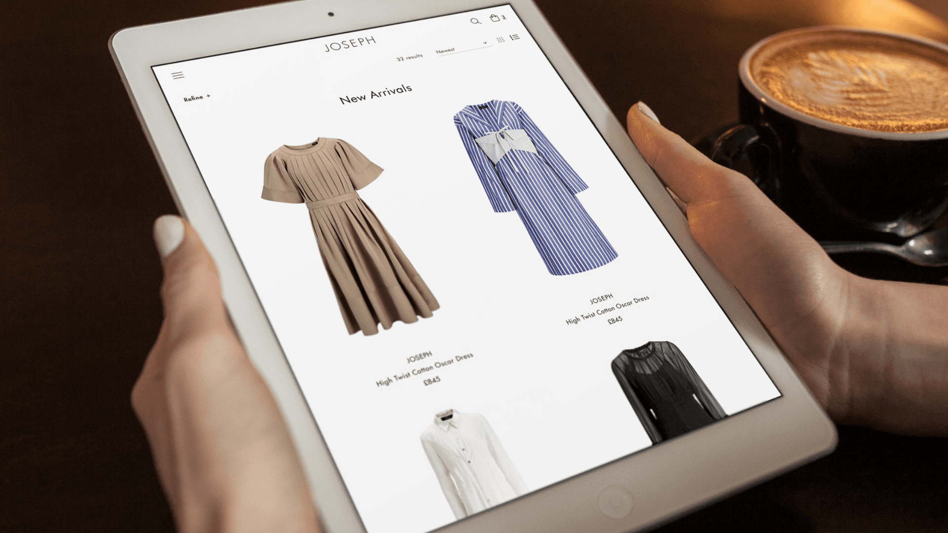 Joseph website on desktop
