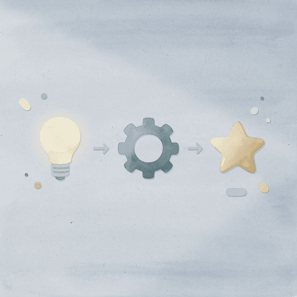 Three icons representing academic learning, faith foundation, and developmental growth