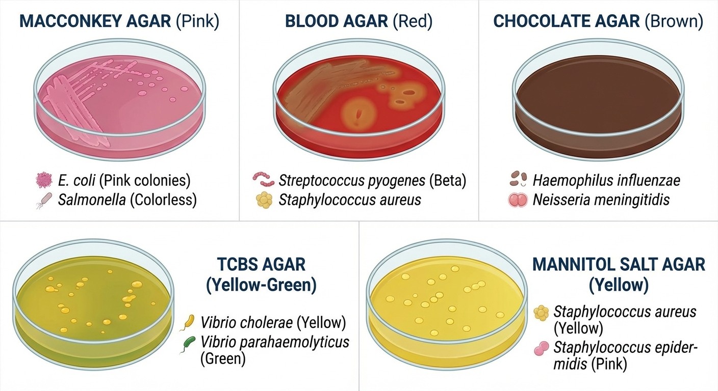 Essential Culture Media Guide for INICET Microbiology