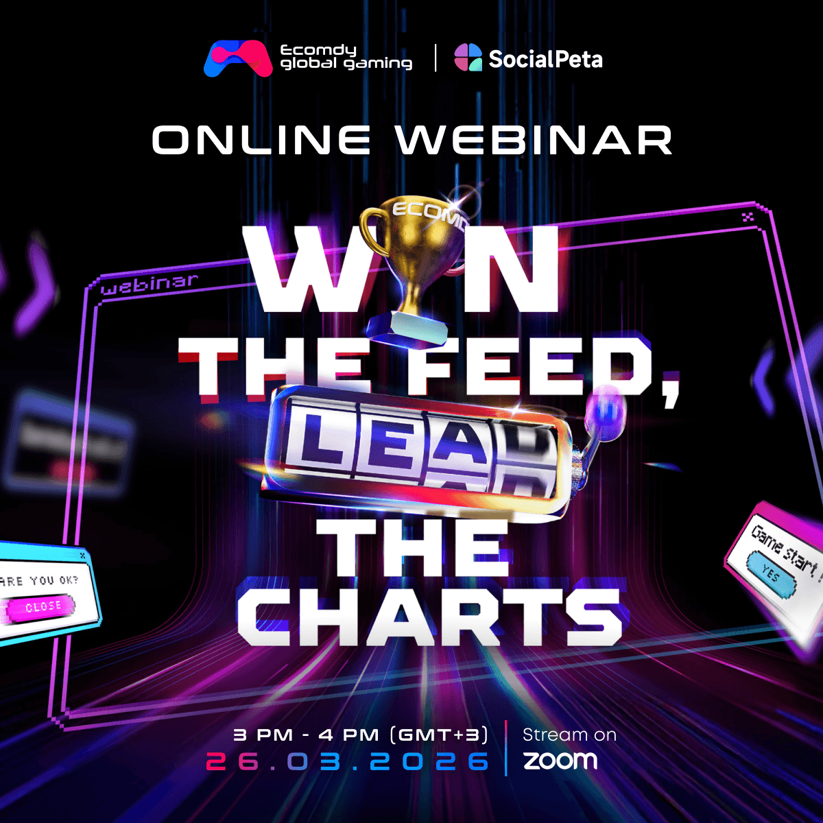 Online webinar for Game app advertiser