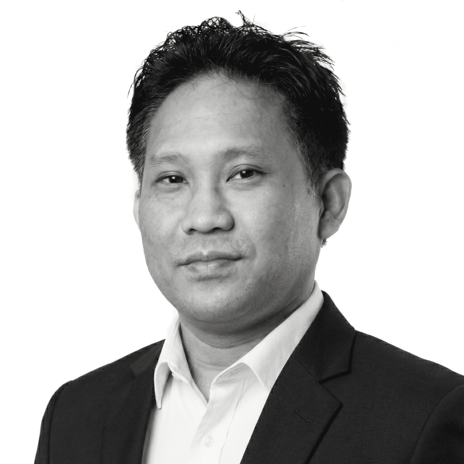 serious looking man in suit