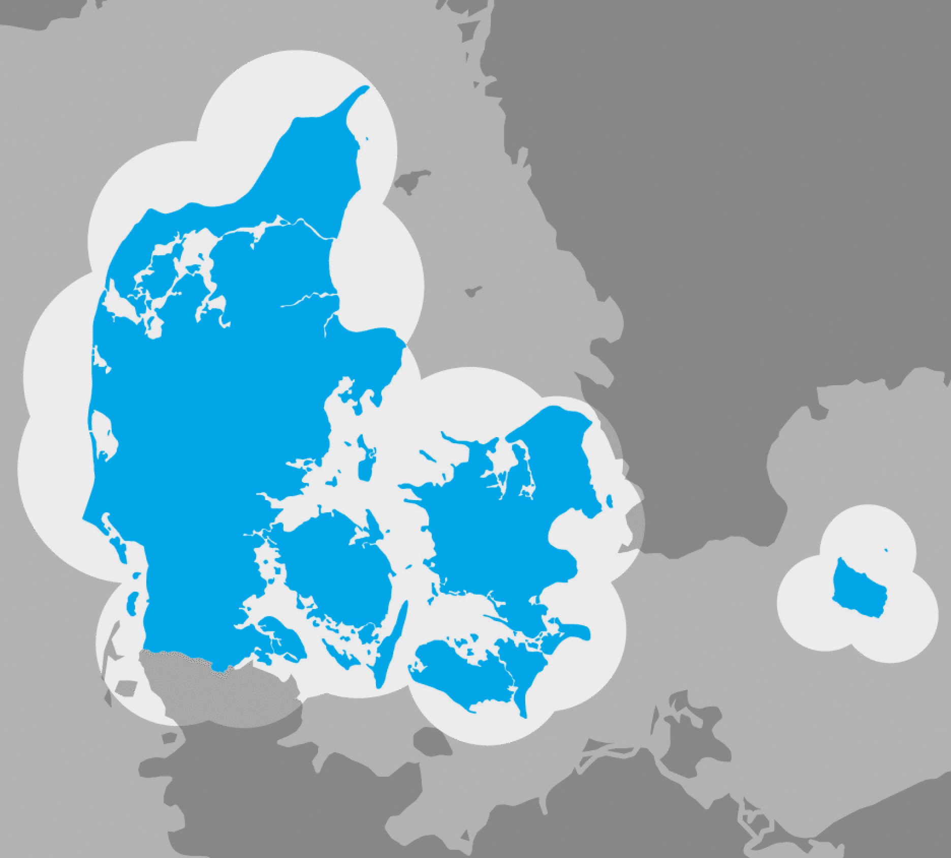 Coverage map of Cibicom in Denmark