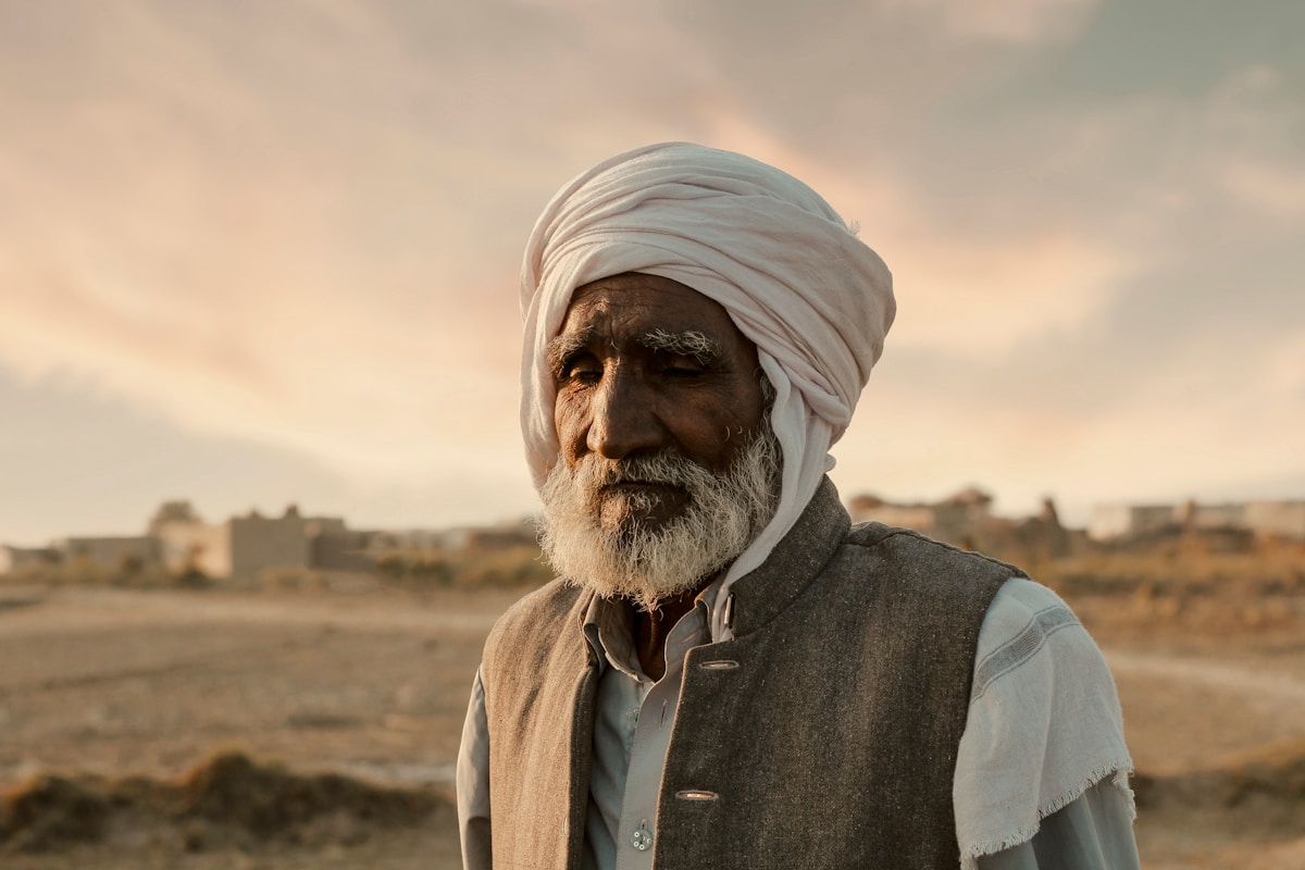 Elder community leader in a rural setting