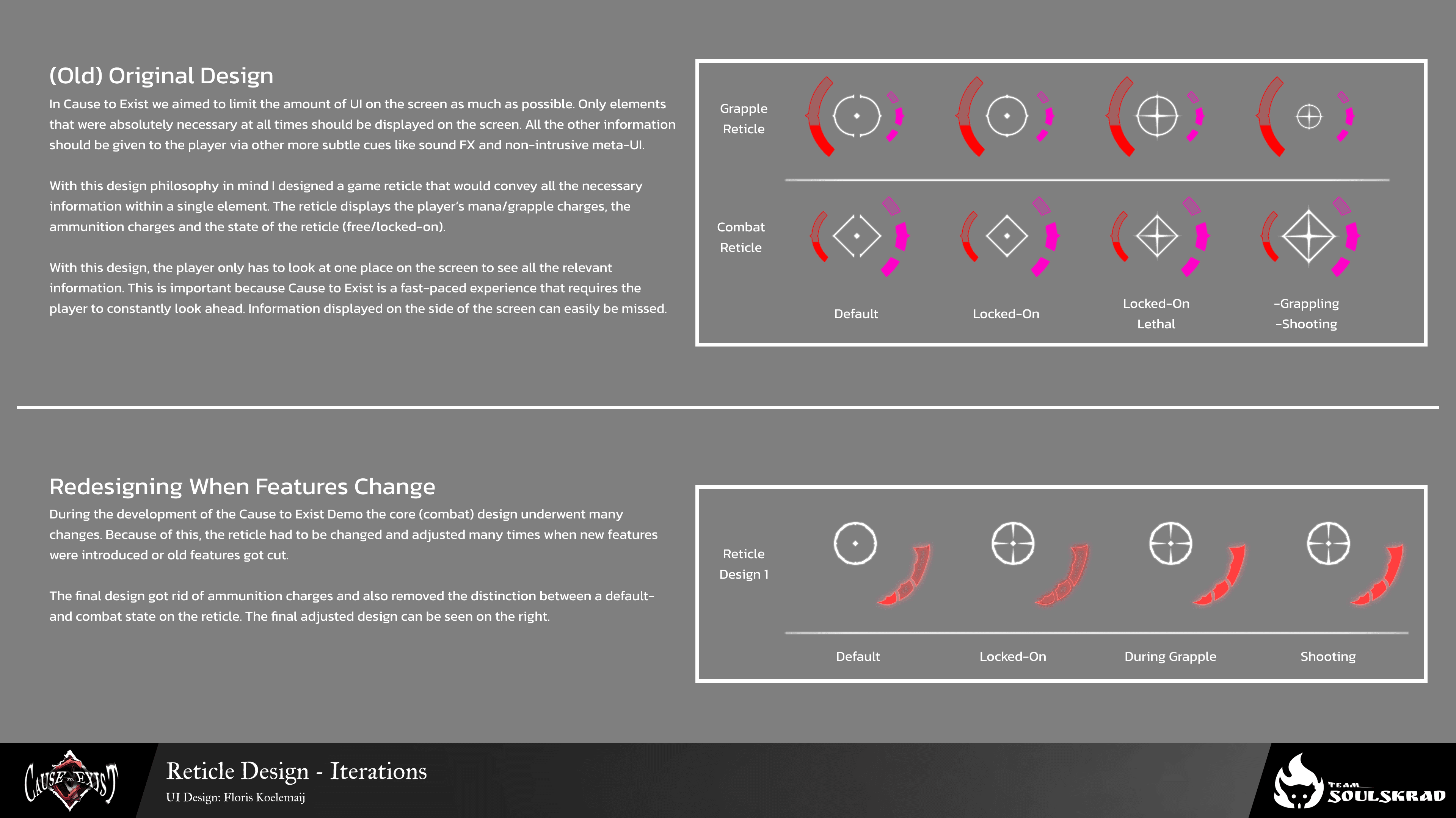 Cause to Exist Steam Demo UI design process