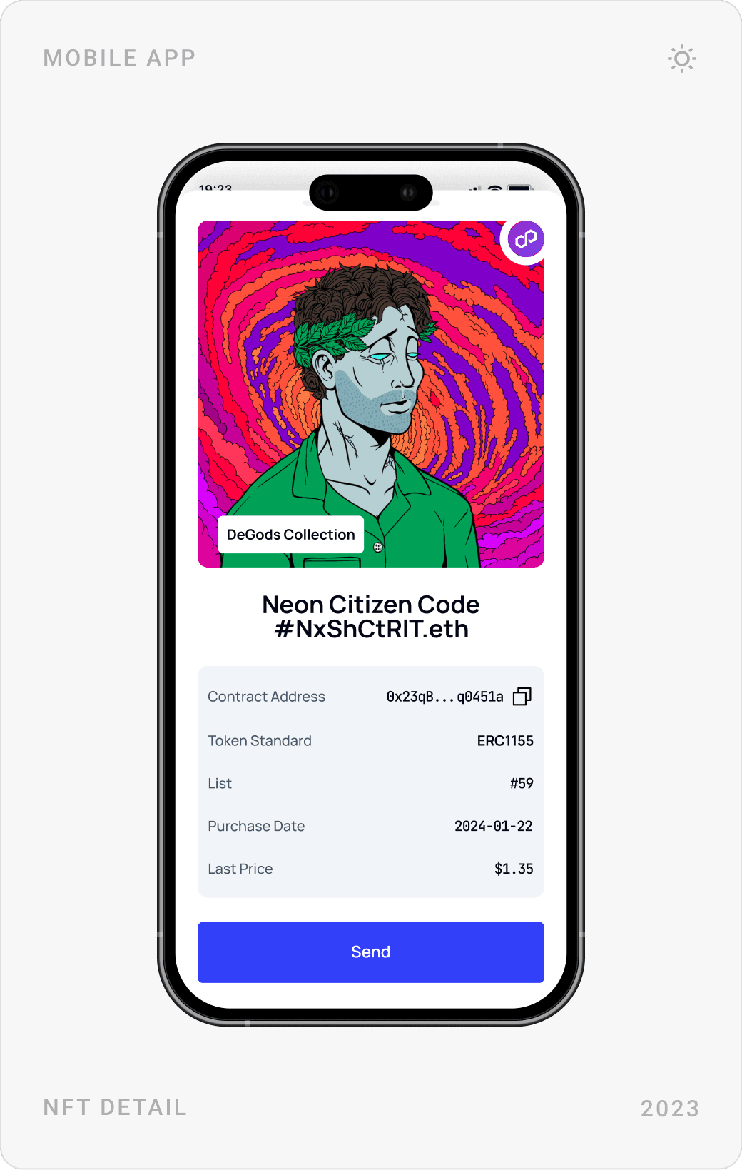 Professional NFT Detail Mobile Design