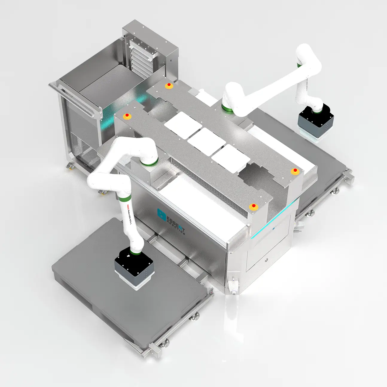 RoboTub 600 with 2 Material Handling Spots and 2 collaborative Robots