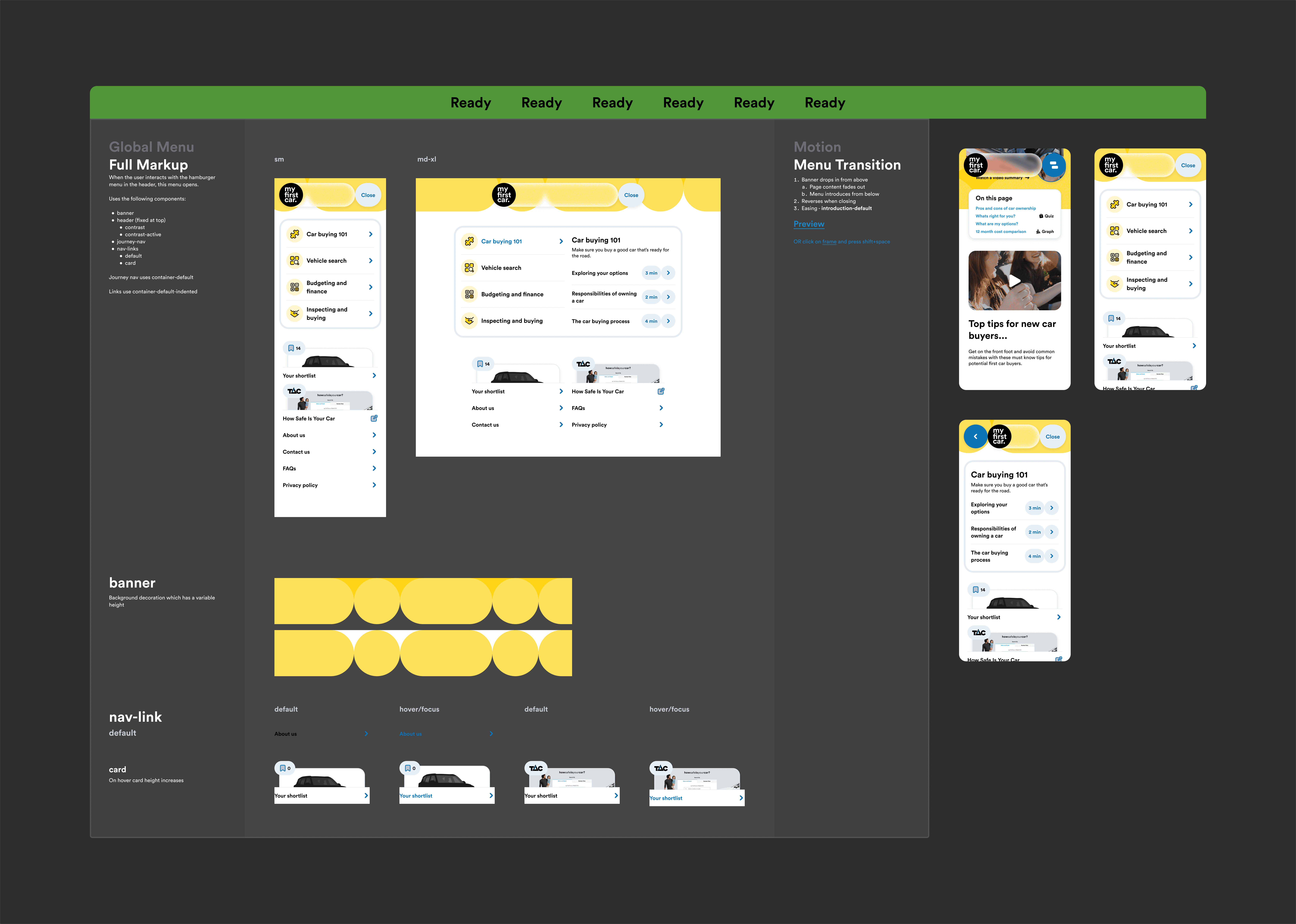 designs annotated with design recommendations