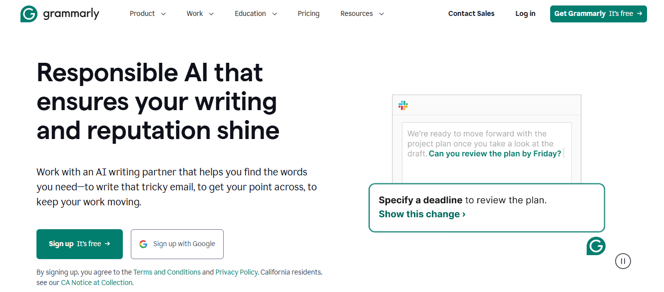 Grammarly - SaaS Content Audit