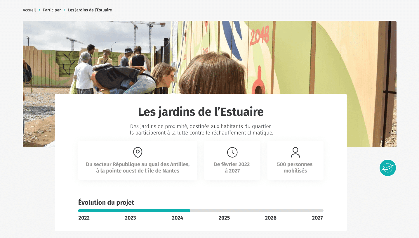 La ligne temporelle d'un projet sur un site web, réalisée dans le cadre d'un projet d'ux/ui à nantes pour le compte de la Samoa