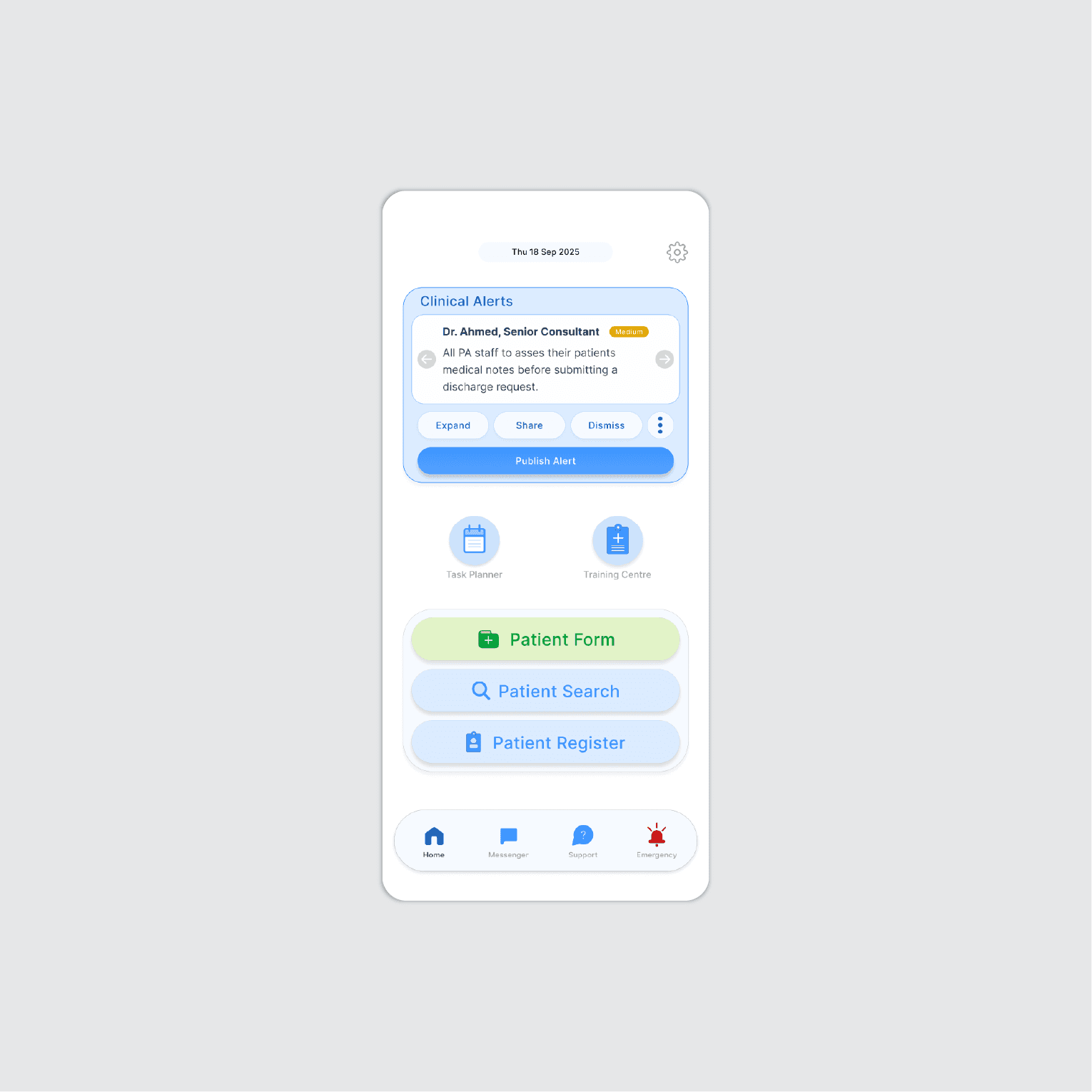 a cell phone on a bench