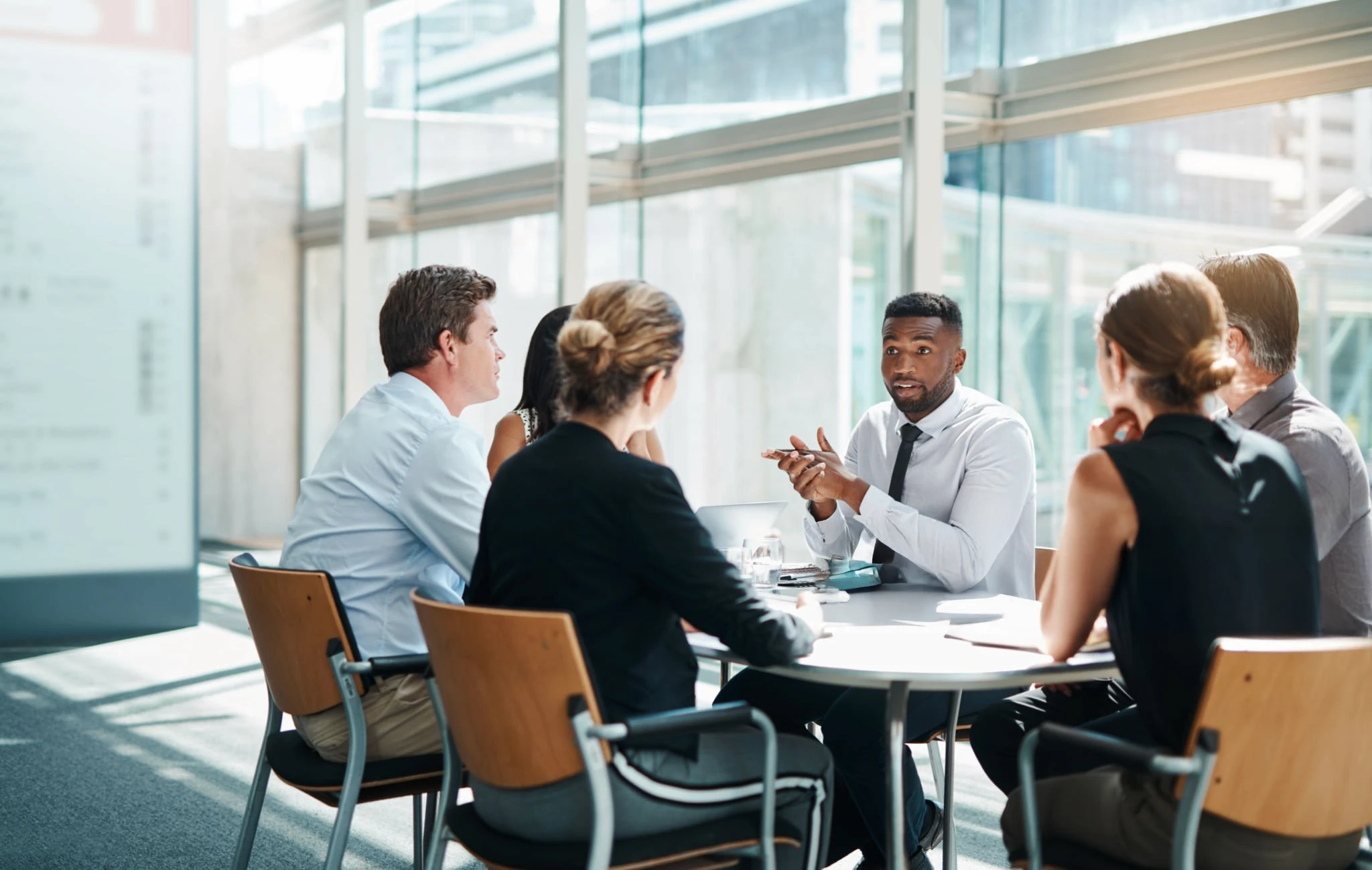 Coach explaining something to an athlete