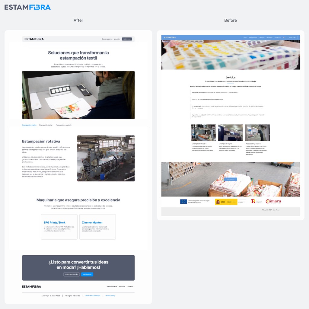 Estamfibra - Services page