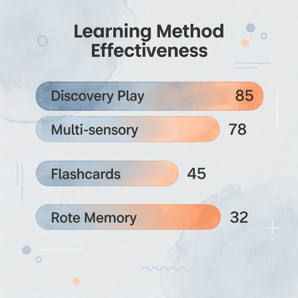 Bar chart showing retention rates for different alphabet learning methods - Letter B Worksheets Preschool
