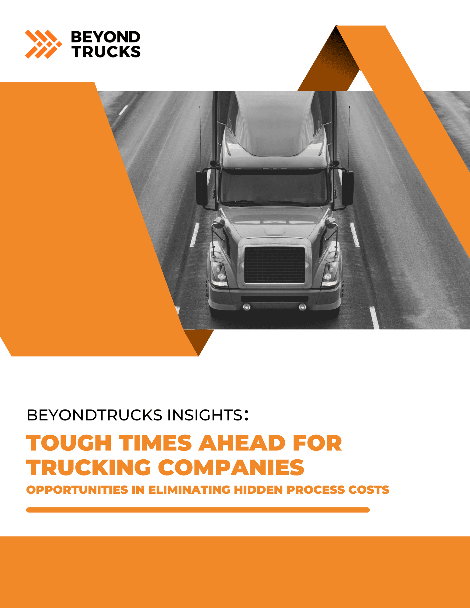 Cover for "Tough Times Ahead For Trucking" White Paper 