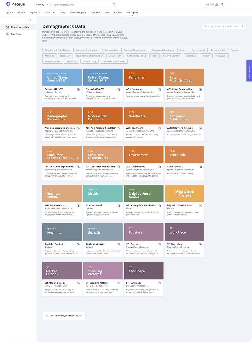 Image of Marketplace catalog before re-design