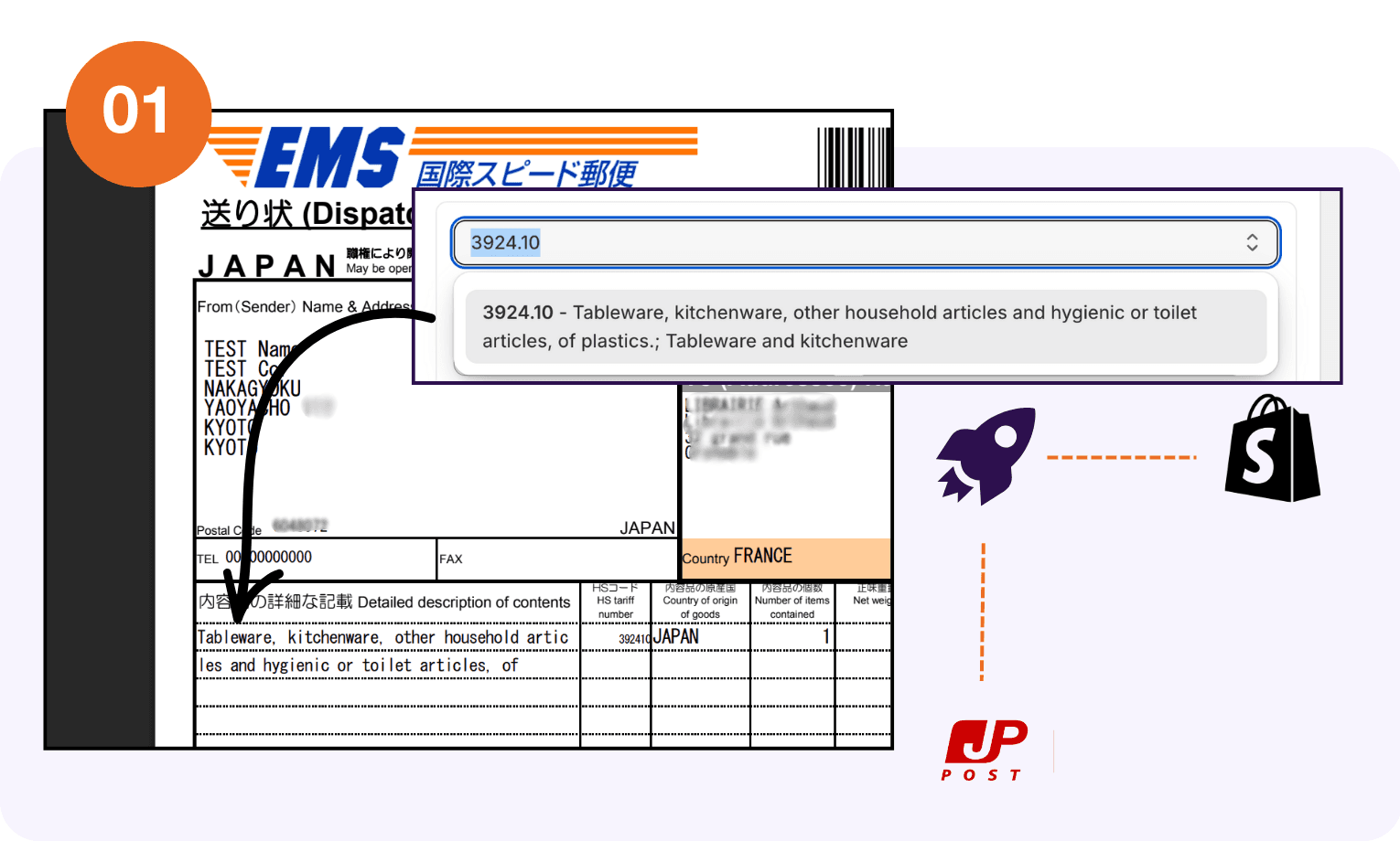 Shopify & JapanPost on Shipandco