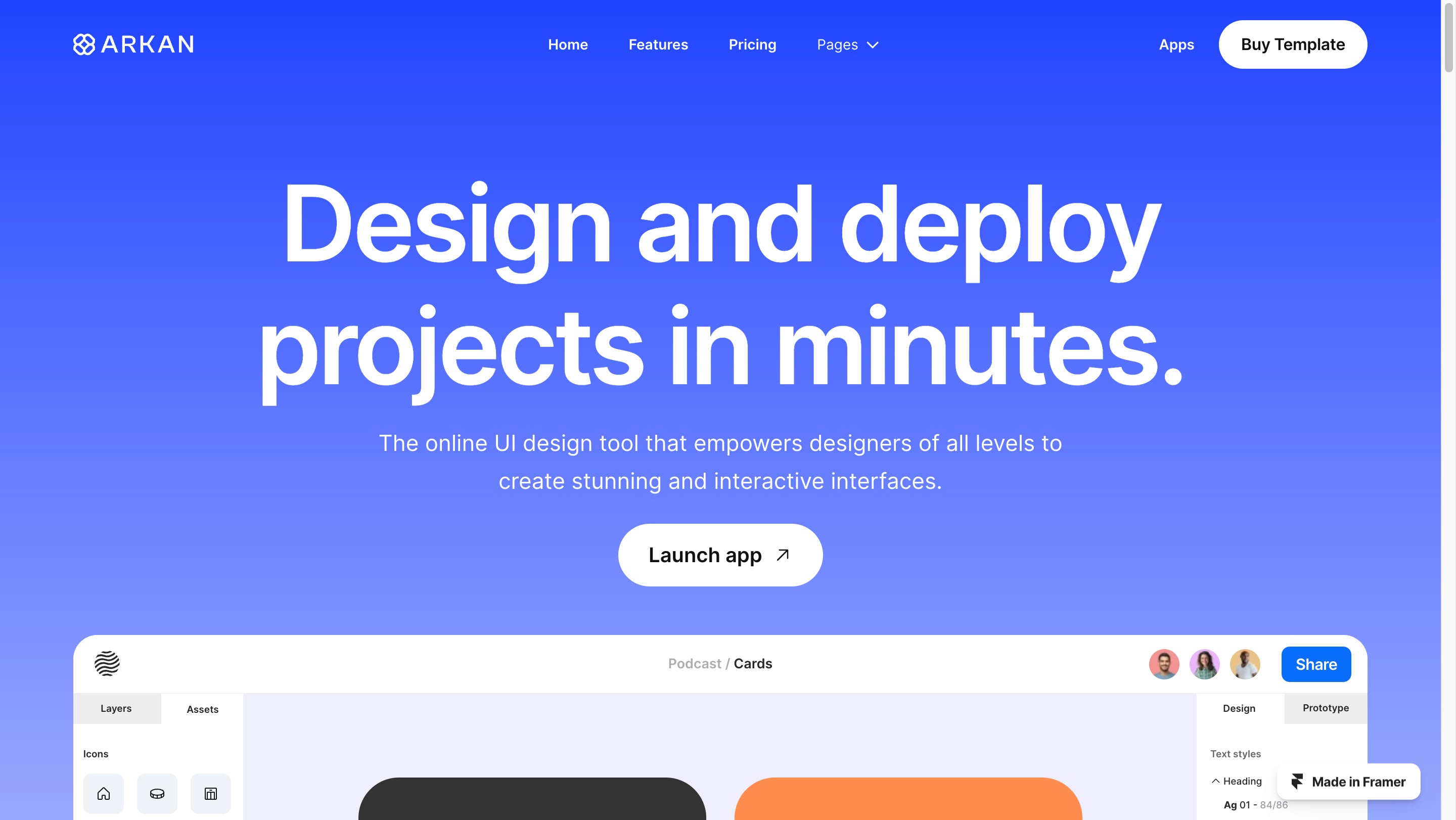 Arkin — Landing page website template