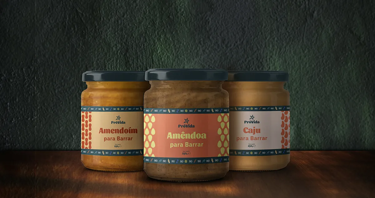 PróVida rebrand nut butter range packaging