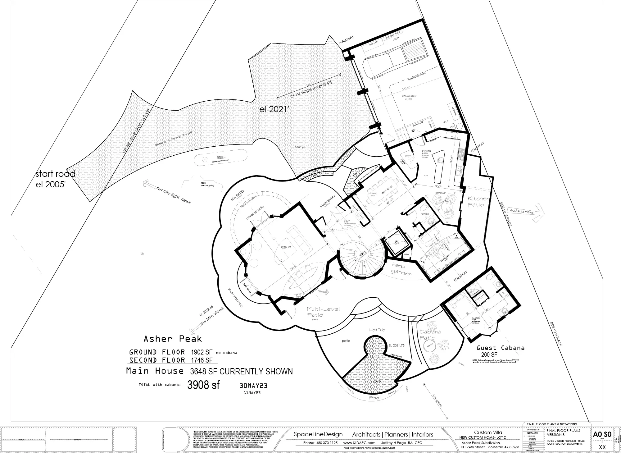 Custom villa design in Rio Verde, Arizona by SpaceLineDesign Architects.