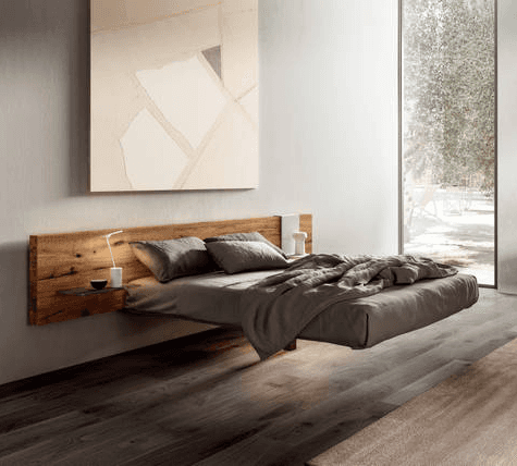 MW Interior Wohneinrichtung – luxuriöses Schlafzimmer mit großem schwebenden Bett 