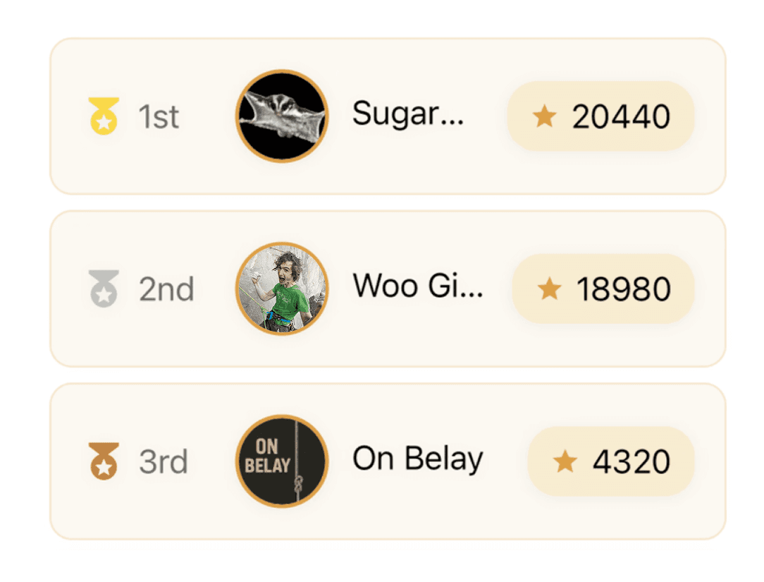 Rock climbing gym league software