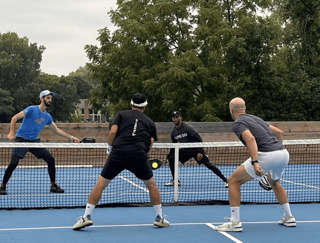 guys playing pickleball