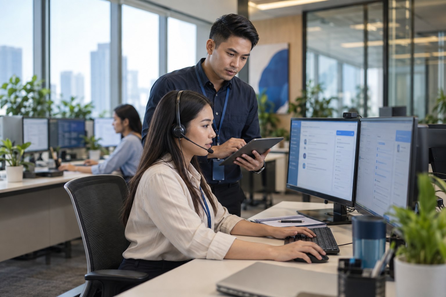 Customer Operations team at work