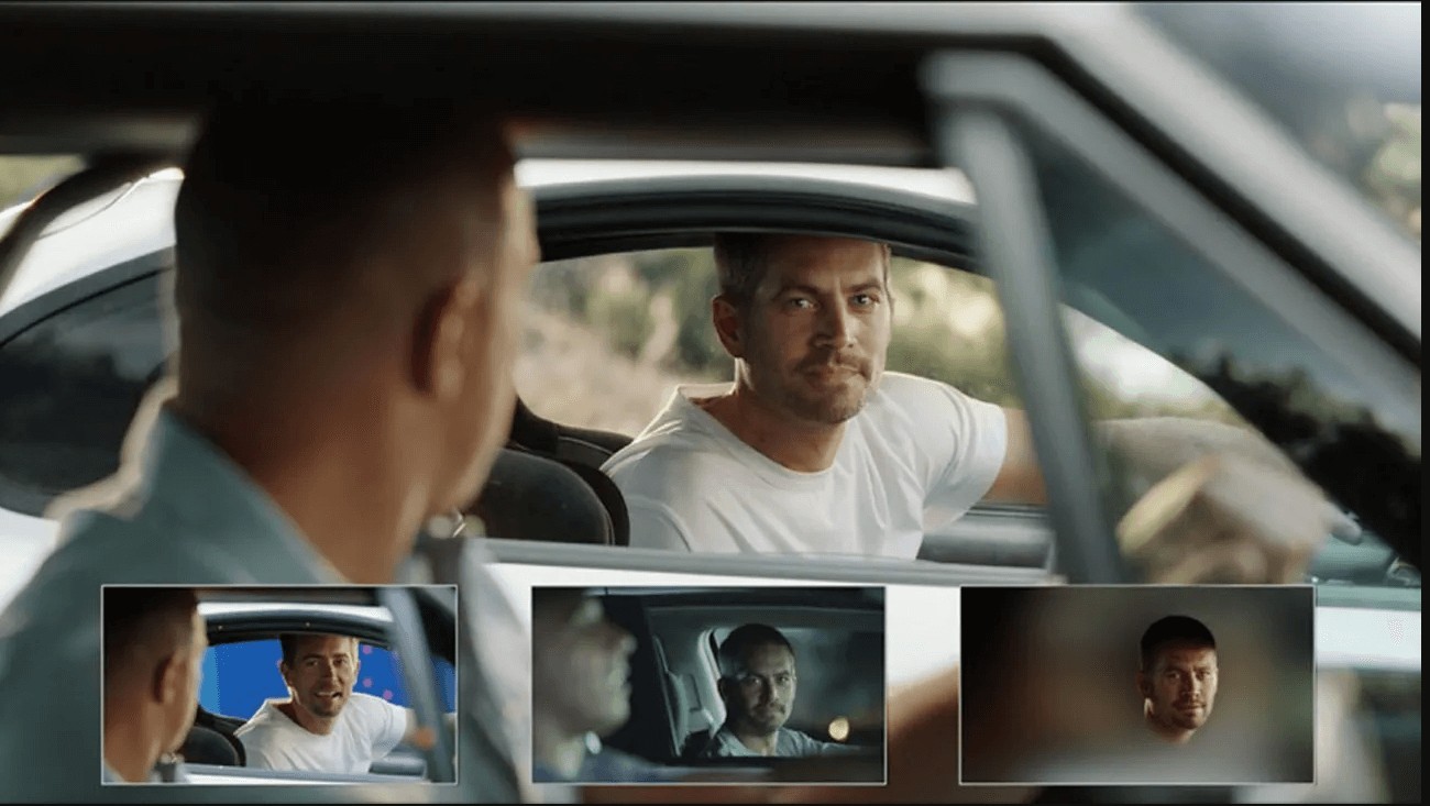 CGI explained on Paul Walker's face in a Fast and Furious scene.