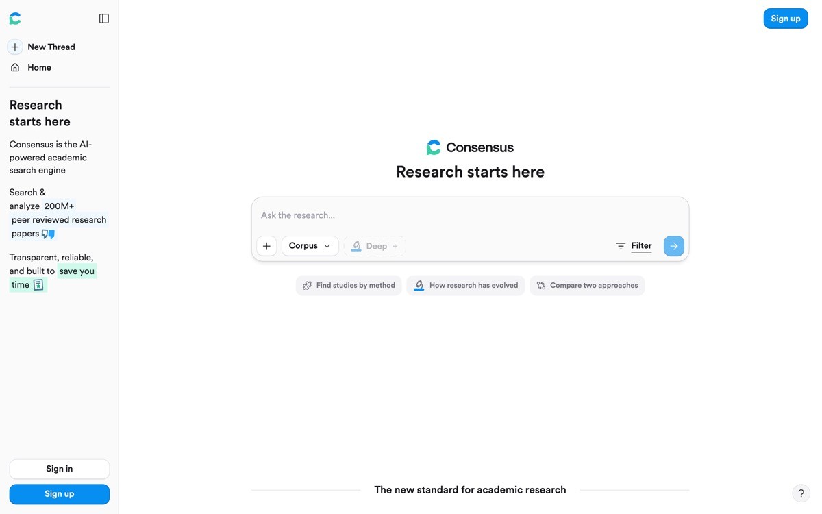 Best AI Research Agent UX with Consensus