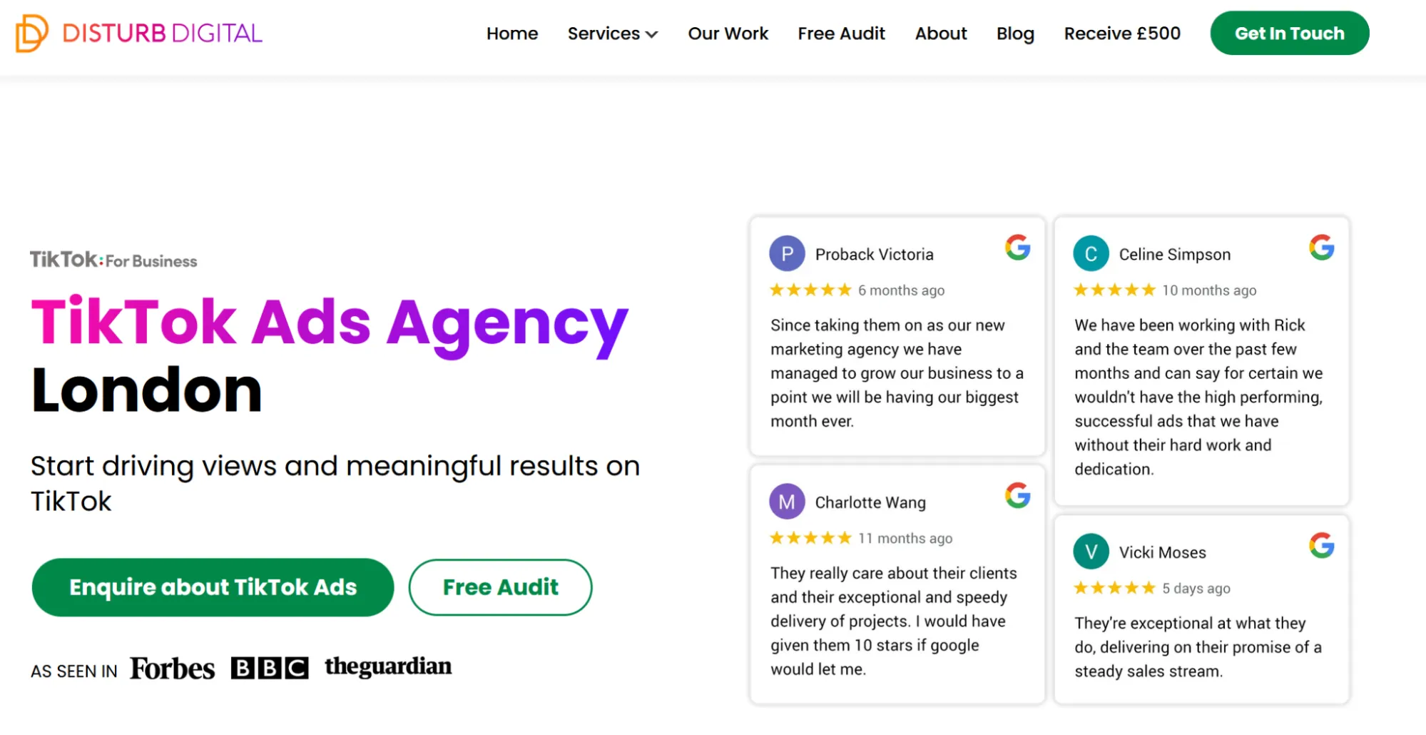 Top TikTok Agency in London - Disturb Digital
