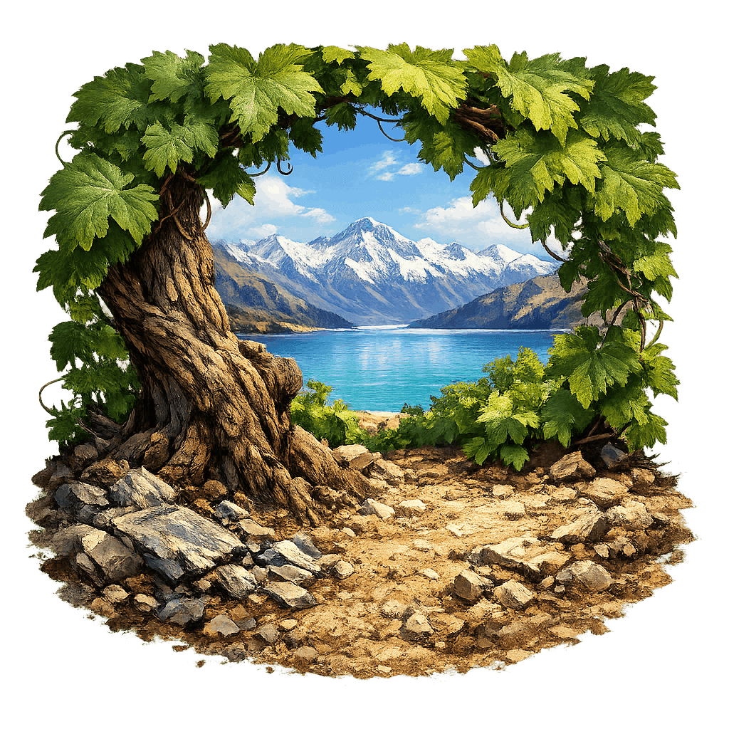 Detailed graphic of the Wanaka wine region.