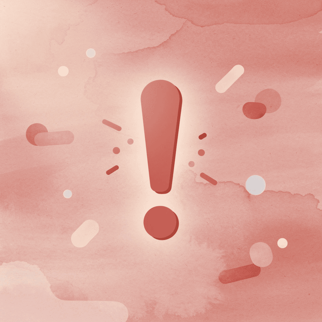 Warning icon representing deceptively easy but harmful postpartum exercises