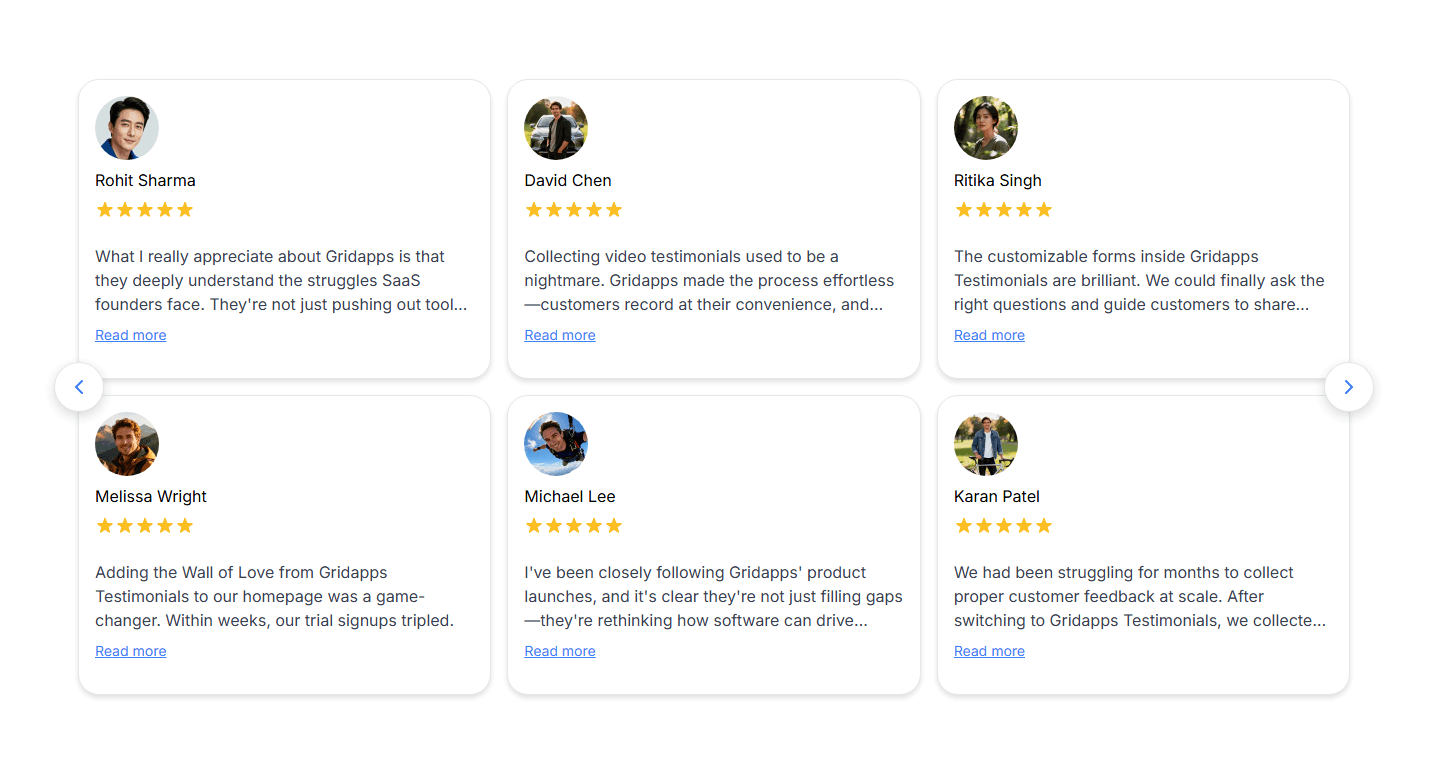 Grid slider | Gridapps Testimonials 