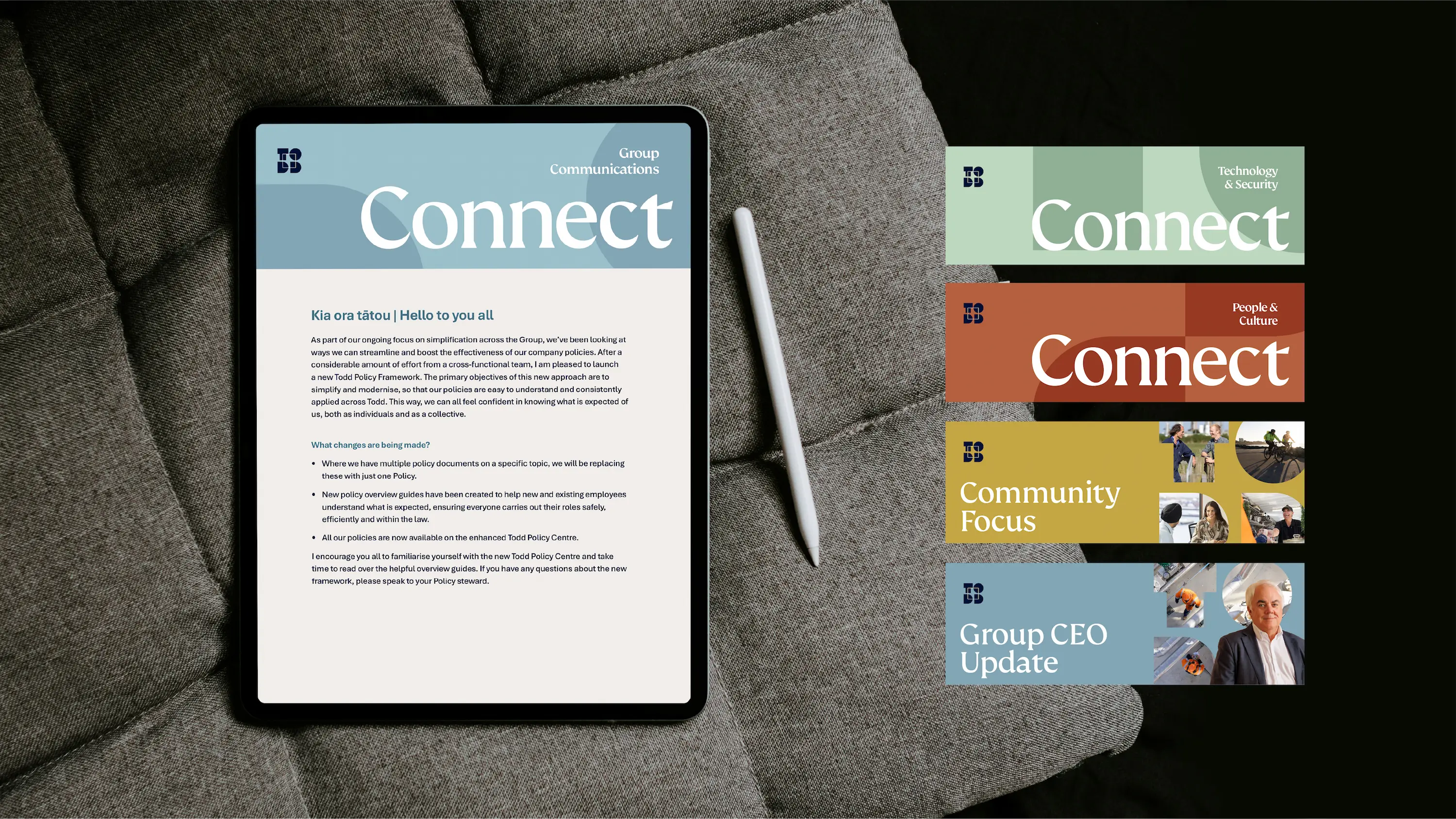 Image of brand strategy work for Todd