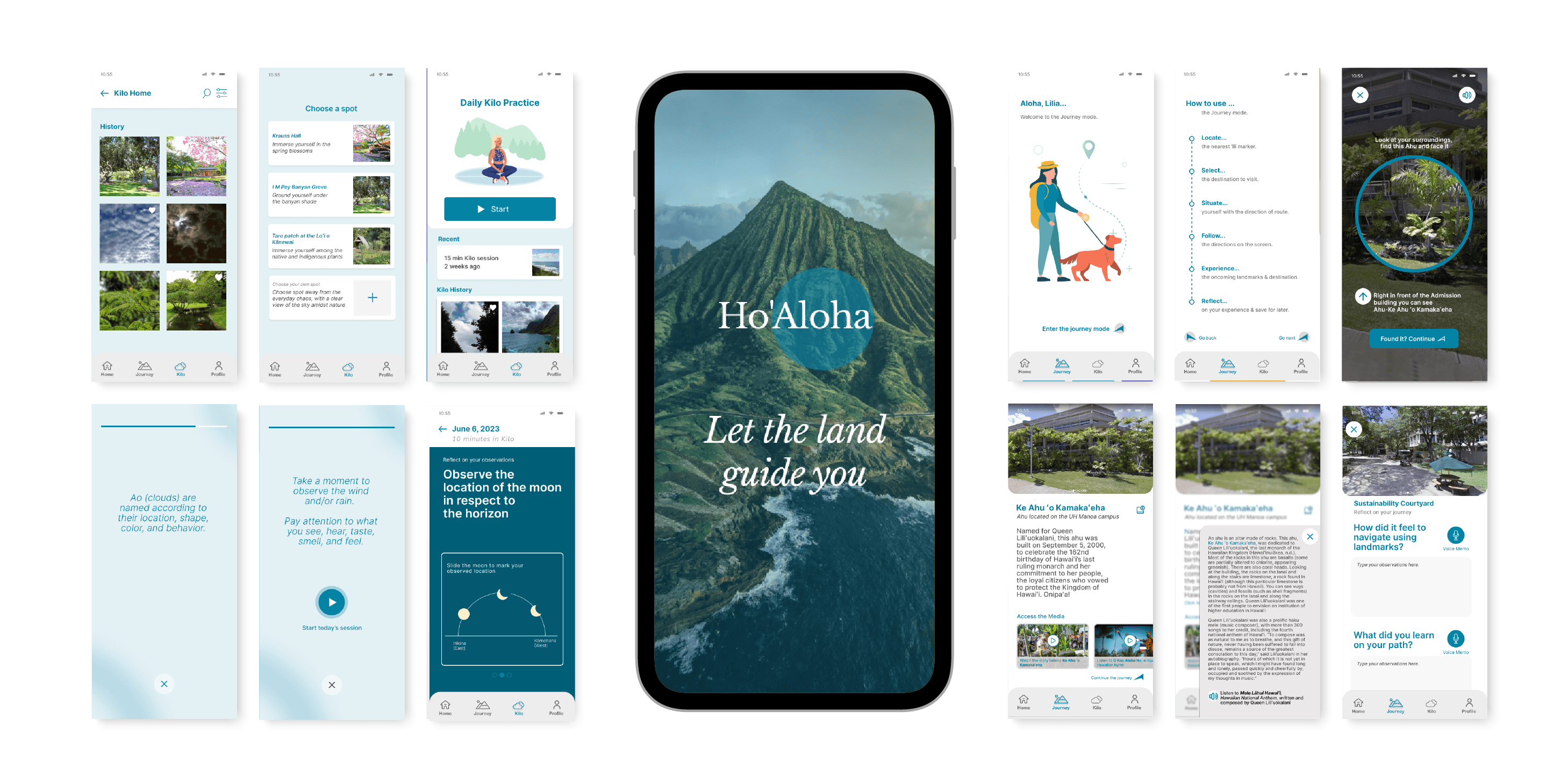 Ho'Aloha App wireframes