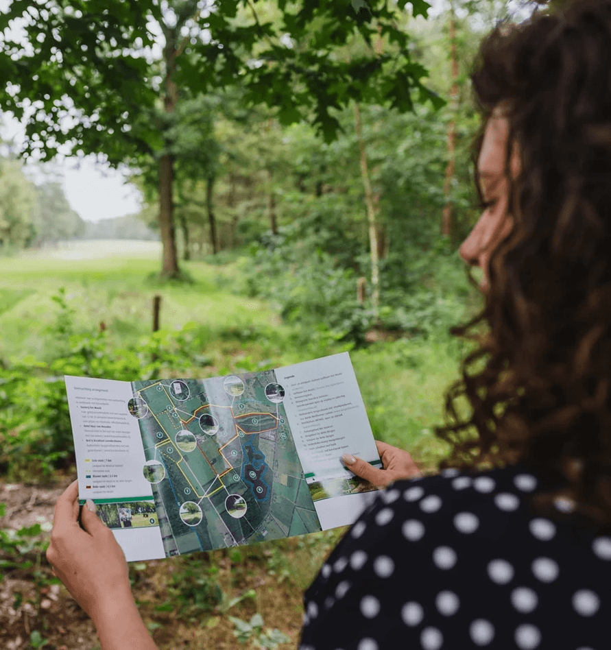 Vijver wandelen op de golfbaan